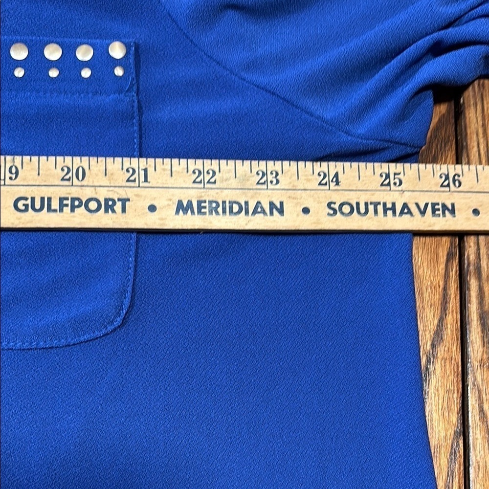 Susan Graver Tunic/Zip Front Ladies Royal Blue Shirt Size XL - Picture 7 of 11